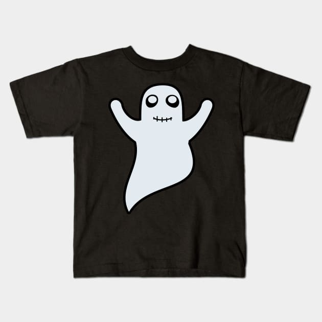 Halloween Ghost Kids T-Shirt by evisionarts